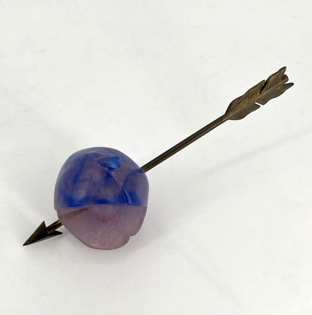 sculpture PRUNE en pâte de verre signée DAUM FRANCE et HILTON MAC CONNICO-photo-2