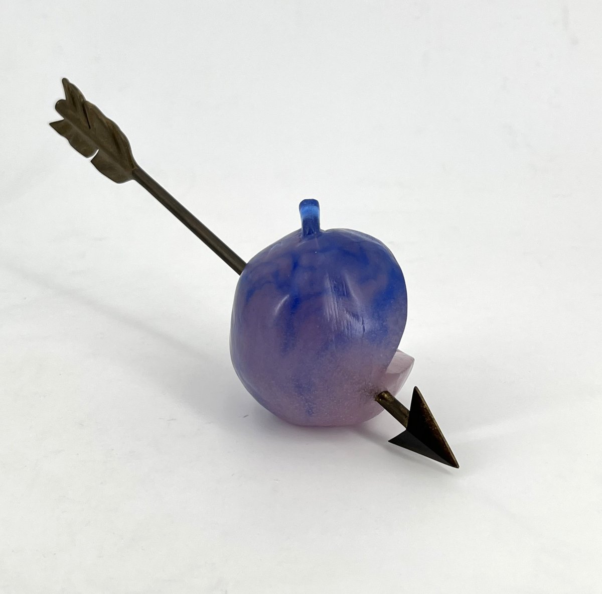 sculpture PRUNE en pâte de verre signée DAUM FRANCE et HILTON MAC CONNICO-photo-4