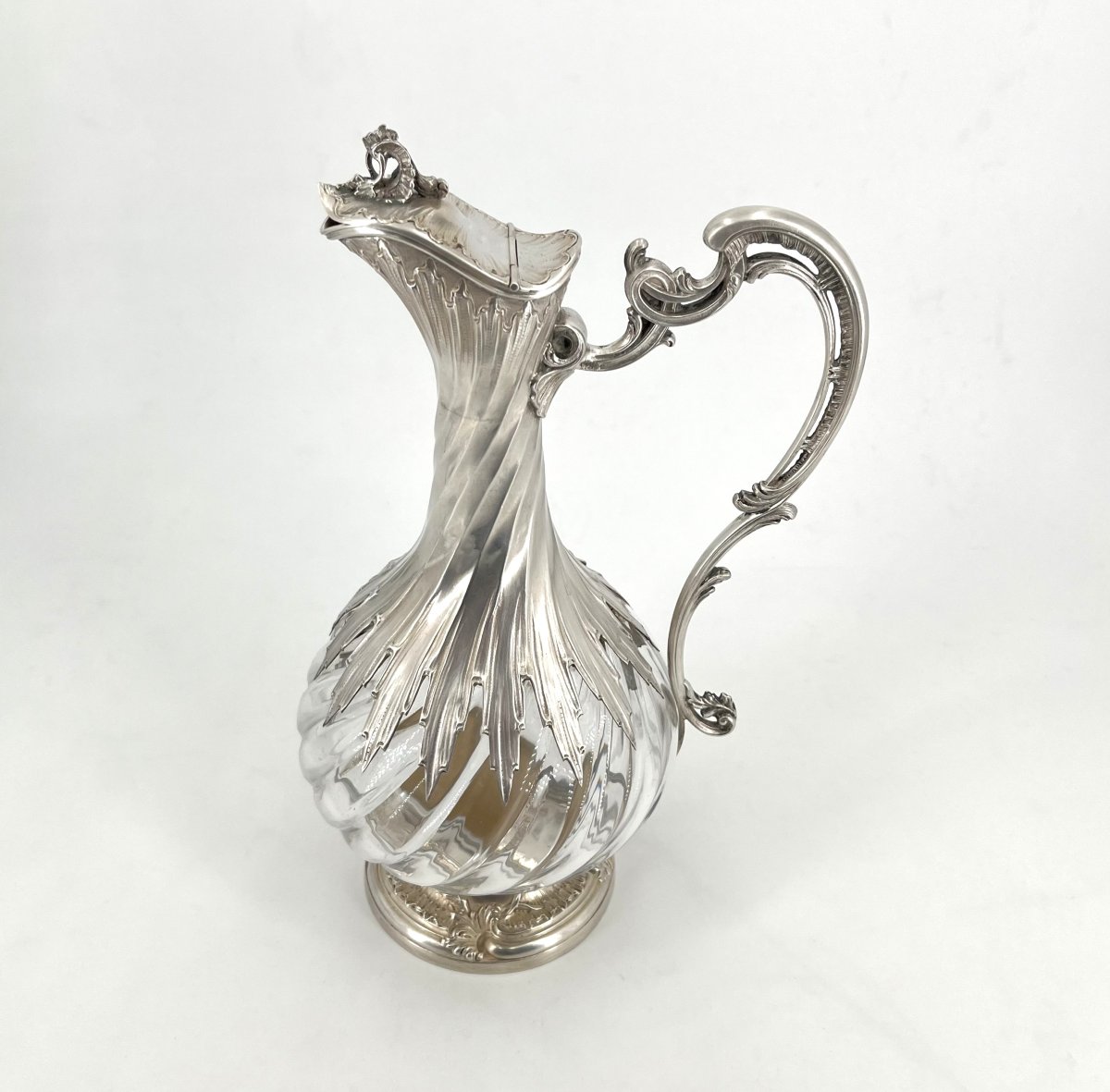 égalon élisa - Crystal And Solid Silver Decanter, Minerve Hallmarks, 30 Cm-photo-2