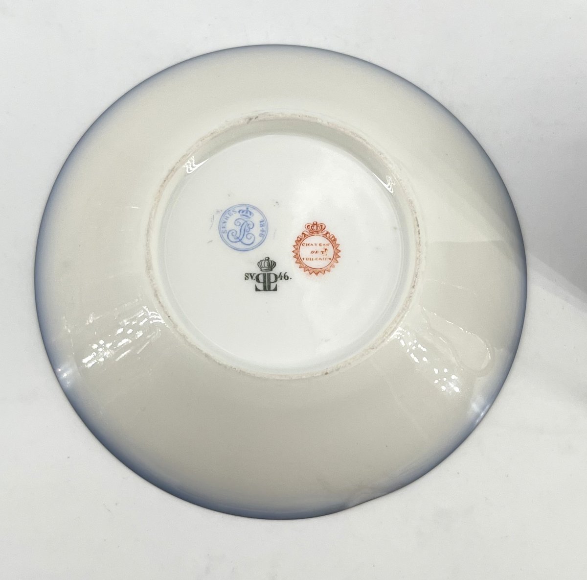 SÈVRES - tasse litron en porcelaine du roi Louis Philippe - château des Tuileries - 1846-photo-1