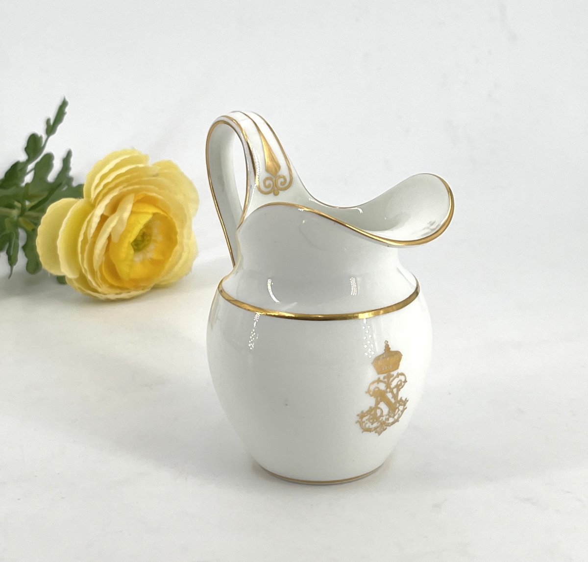 Porcelain Pitcher/creamer From Sèvres, Part Of Napoleon III’s Imperial Service—1858