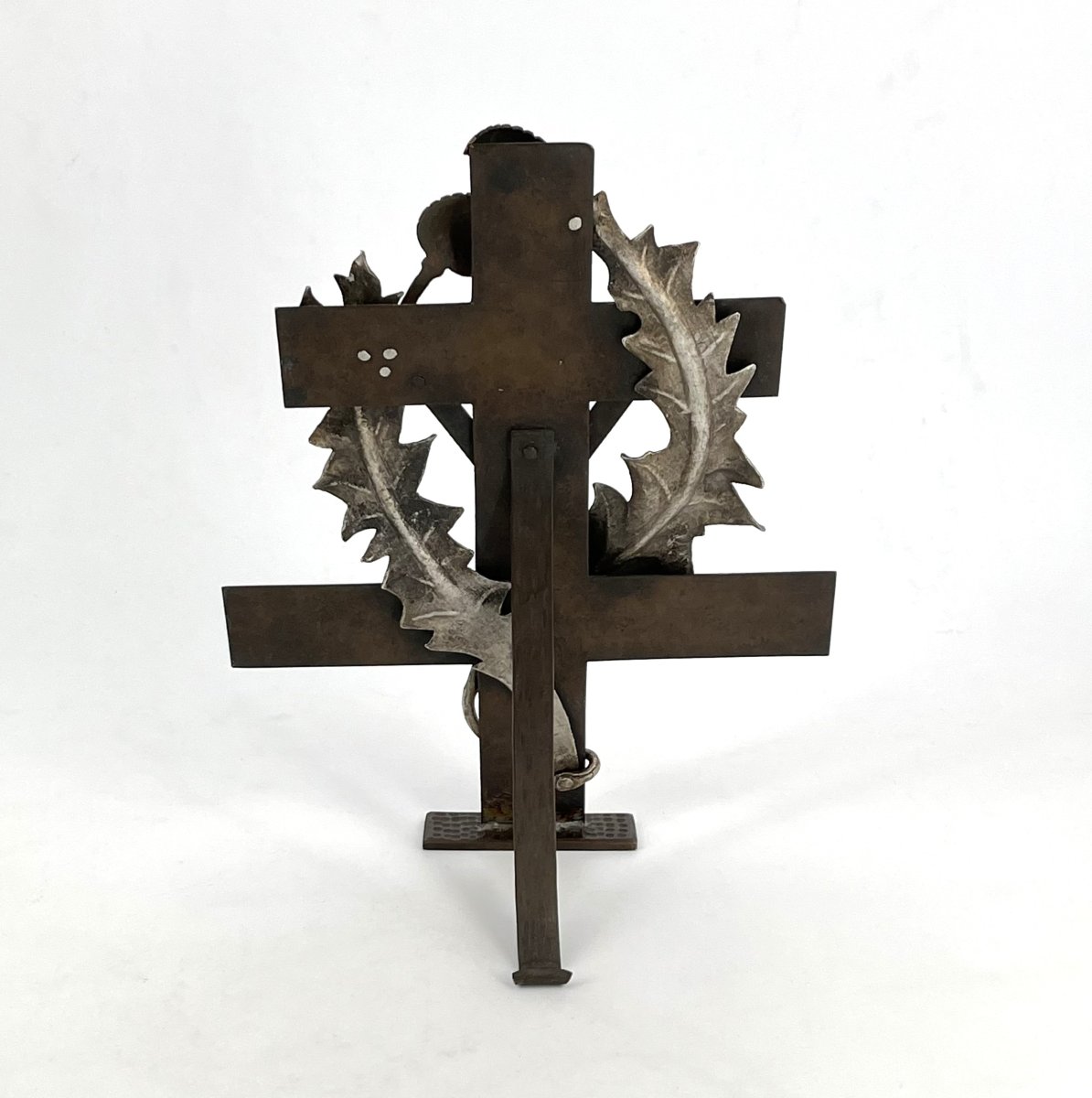 Croix de Lorraine de la France libre - sculpture commémorative vers 1945 - 23 cm-photo-4