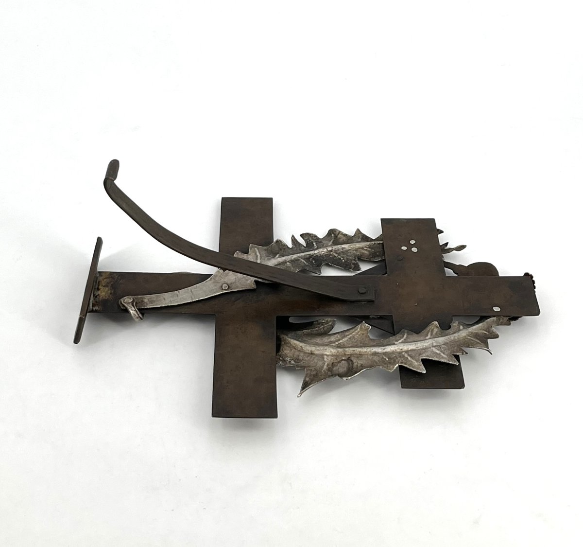 Croix de Lorraine de la France libre - sculpture commémorative vers 1945 - 23 cm-photo-1