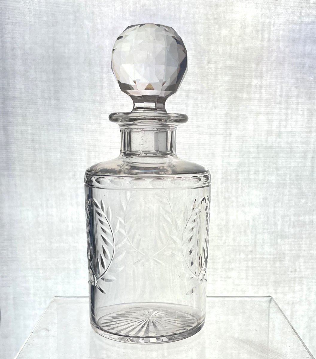 BACCARAT - flacon à parfum en cristal à décor de COURONNES DE LAURIER - 17 cm-photo-4