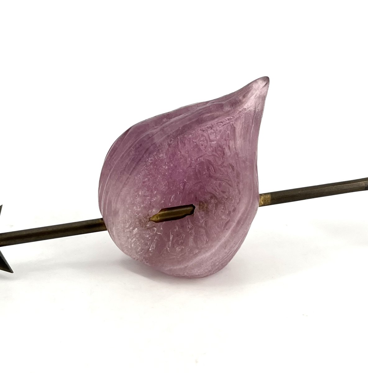 "figue" Sculpture In Glass Paste, Signed By Daum France And Hilton Mac Connico-photo-2