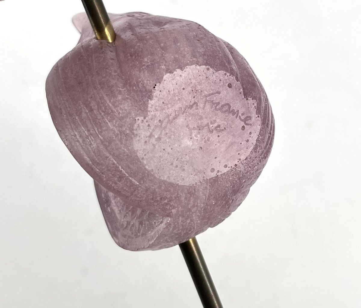 "figue" Sculpture In Glass Paste, Signed By Daum France And Hilton Mac Connico-photo-4