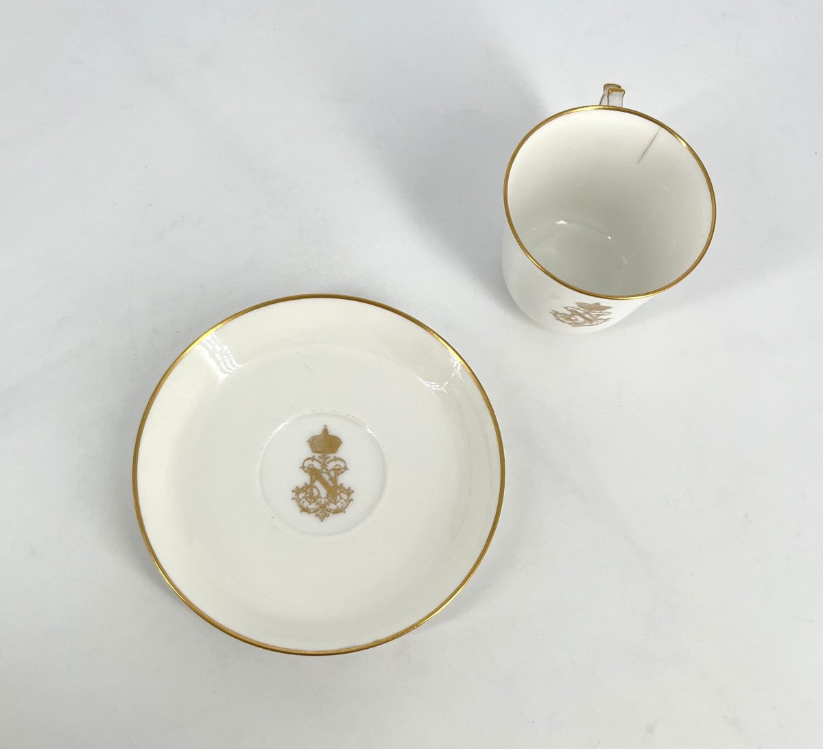 Sevres Porcelain Cup From The Imperial Service Of Napoleon III - 1860-photo-2