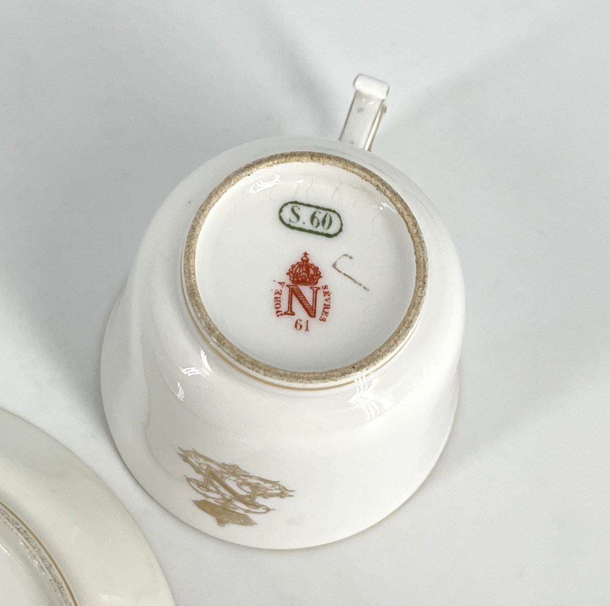 Sevres Porcelain Cup From The Imperial Service Of Napoleon III - 1860-photo-6
