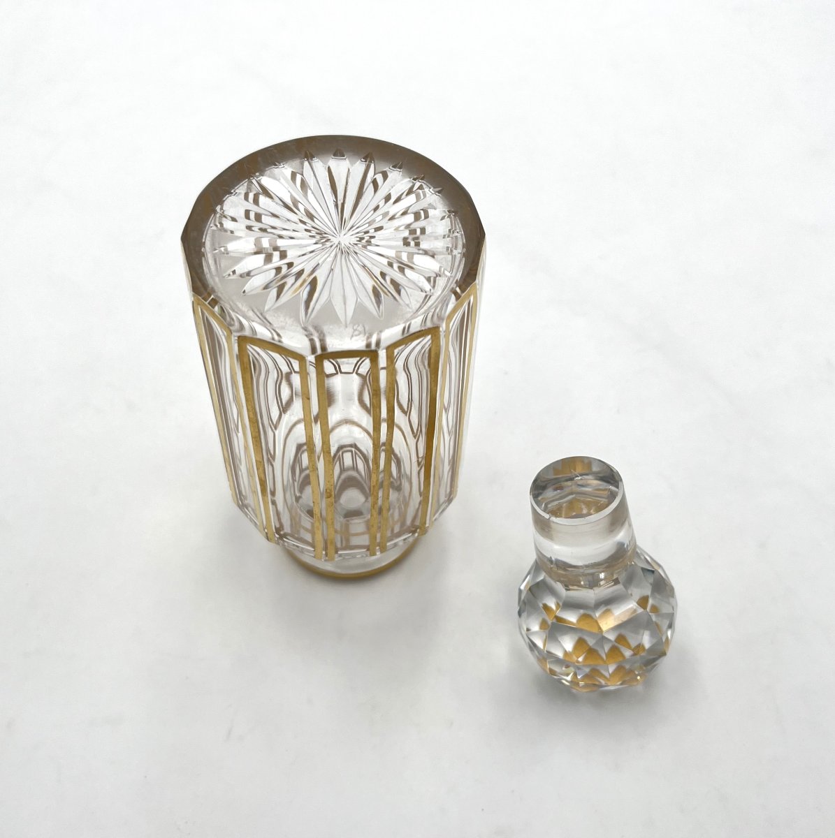 ancien flacon à parfum en cristal de BACCARAT modèle CANNELURES 17,5 cm-photo-3