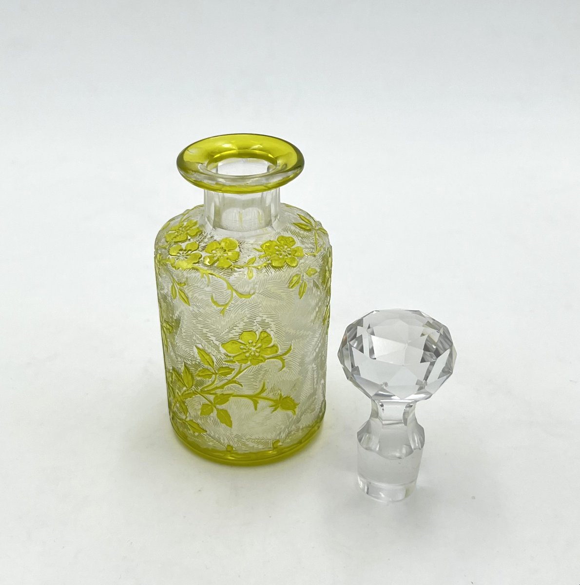 Baccarat - Acid-etched Crystal Perfume Bottle, églantier Model - 12.5 Cm-photo-3
