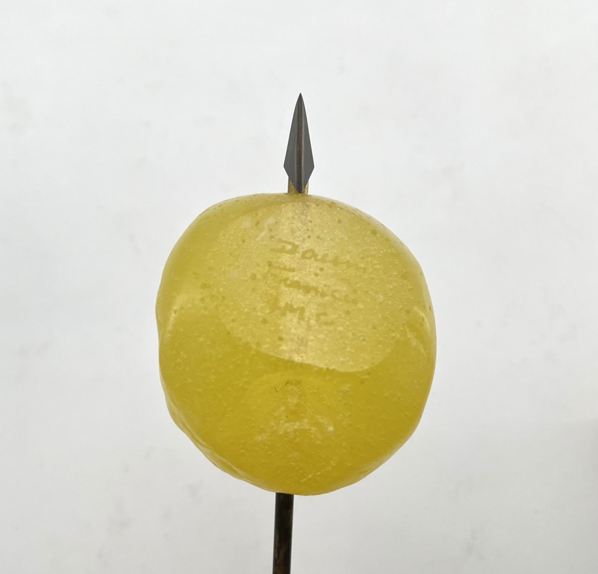 "pear" Sculpture Made Of Glass Paste, Signed By Daum France And Hilton Mac Connico-photo-1