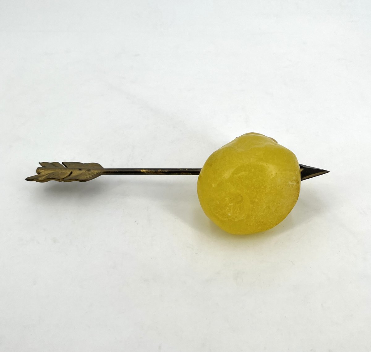 "pear" Sculpture Made Of Glass Paste, Signed By Daum France And Hilton Mac Connico-photo-3