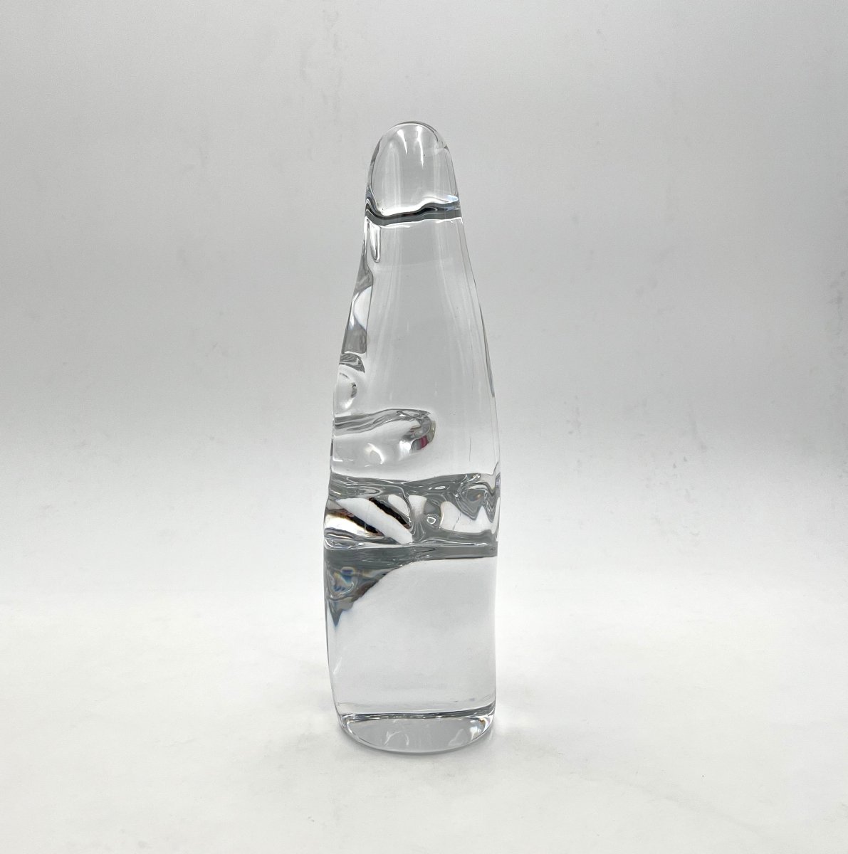 DAUM FRANCE - sculpture / statue de la Vierge à l'enfant en cristal signé 26 cm-photo-1