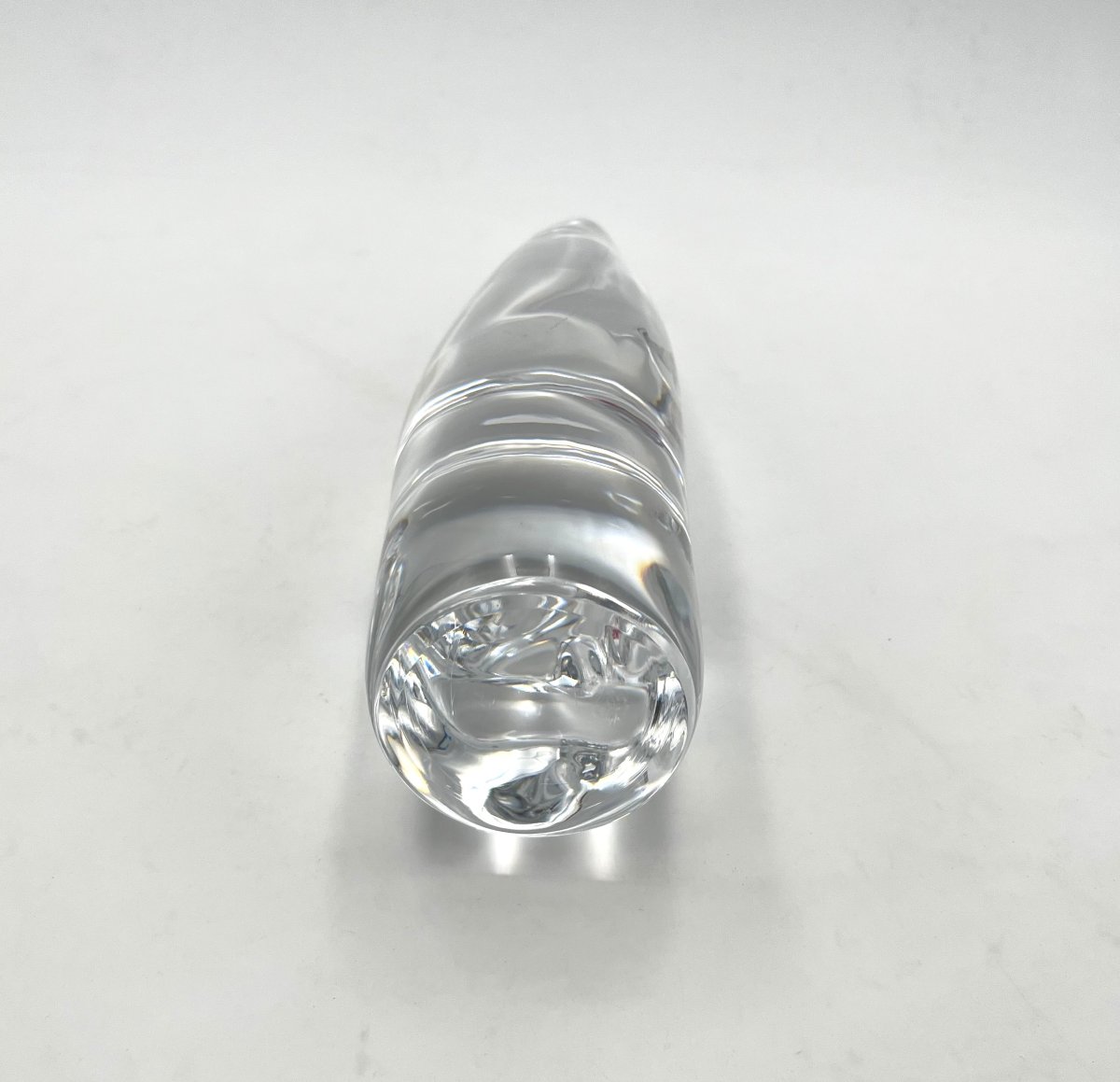 DAUM FRANCE - sculpture / statue de la Vierge à l'enfant en cristal signé 26 cm-photo-7