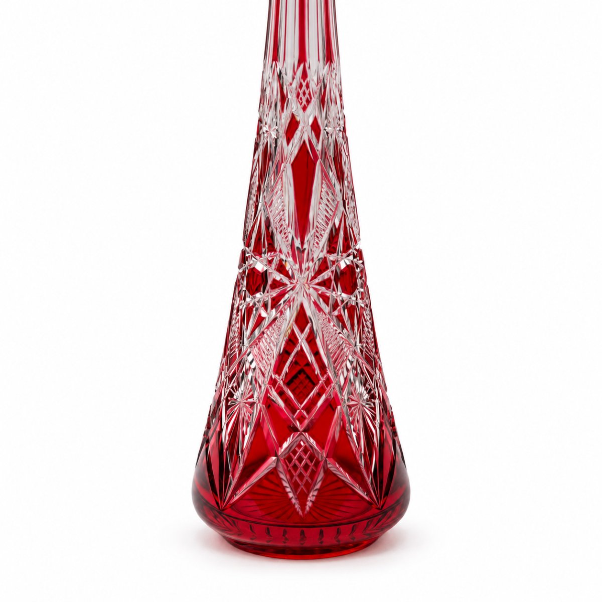 Baccarat - Large Crystal Decanter With Red Lining - Lagny Model - 53.5 Cm-photo-2