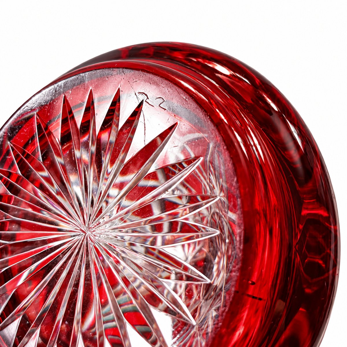 Baccarat - Large Crystal Decanter With Red Lining - Lagny Model - 53.5 Cm-photo-8