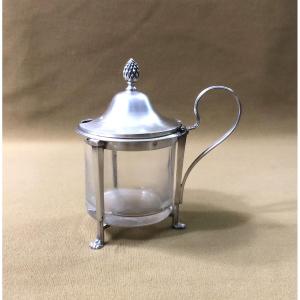 moutardier en argent massif d'époque EMPIRE - CONSULAT, poinçon COQ