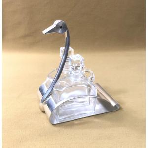 huilier CYGNE par Christian FJERDINGSTAD pour CHRISTOFLE métal argenté et cristal