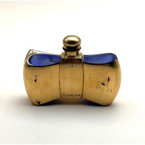 Old Noeud Papillon Bottle In Blue Crystal By Baccarat For Coque d'Or Perfume By Guerlain