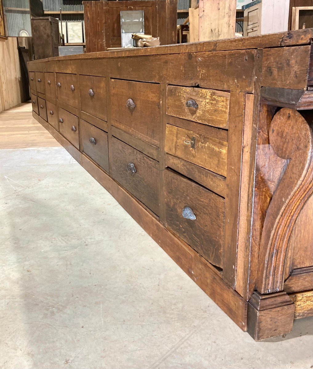 Large Oak Trading Counter -photo-3