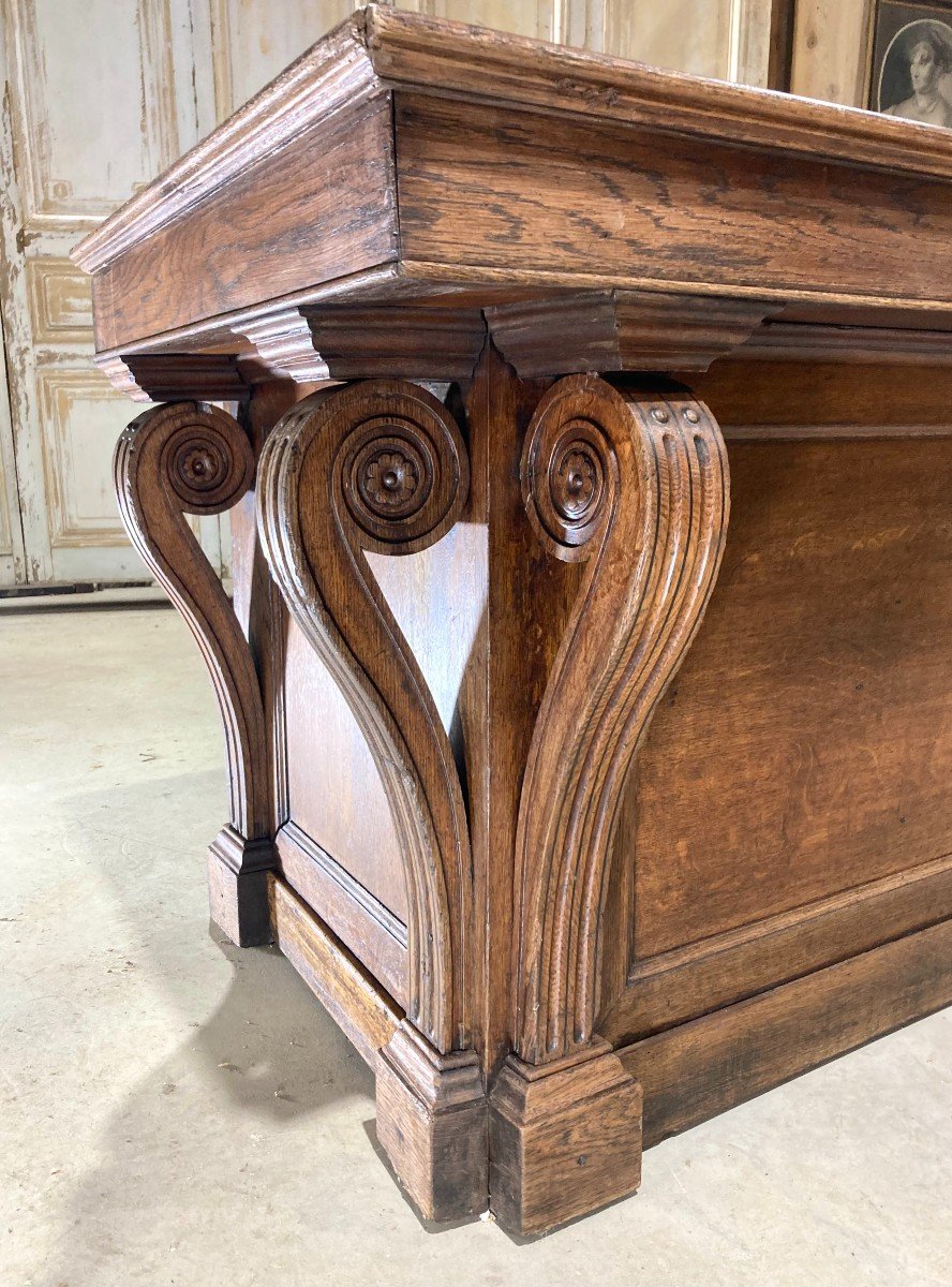 Large Oak Trading Counter -photo-8