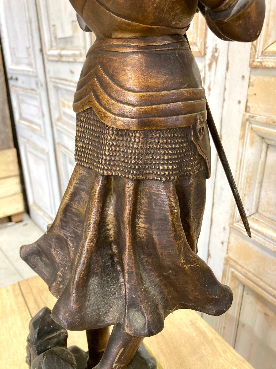 Bronze Joan Of Arc By Georges Omerth -photo-3