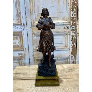 Bronze Joan Of Arc By Georges Omerth 