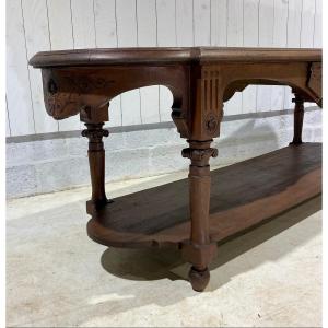 Rare table de drapier chêne