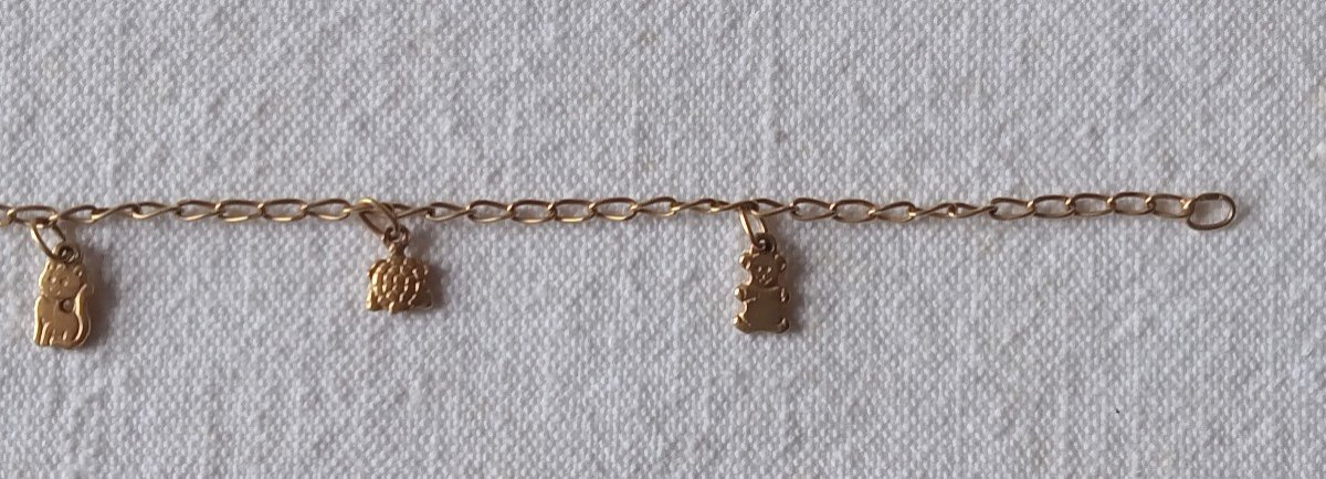 Bracelet personnages et animaux or 18kt-photo-2