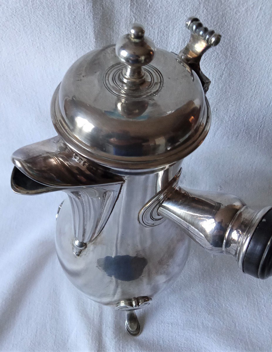 18th Century Solid Silver Jug Coffee Maker, Louis XVI Period Dated 1787-photo-8