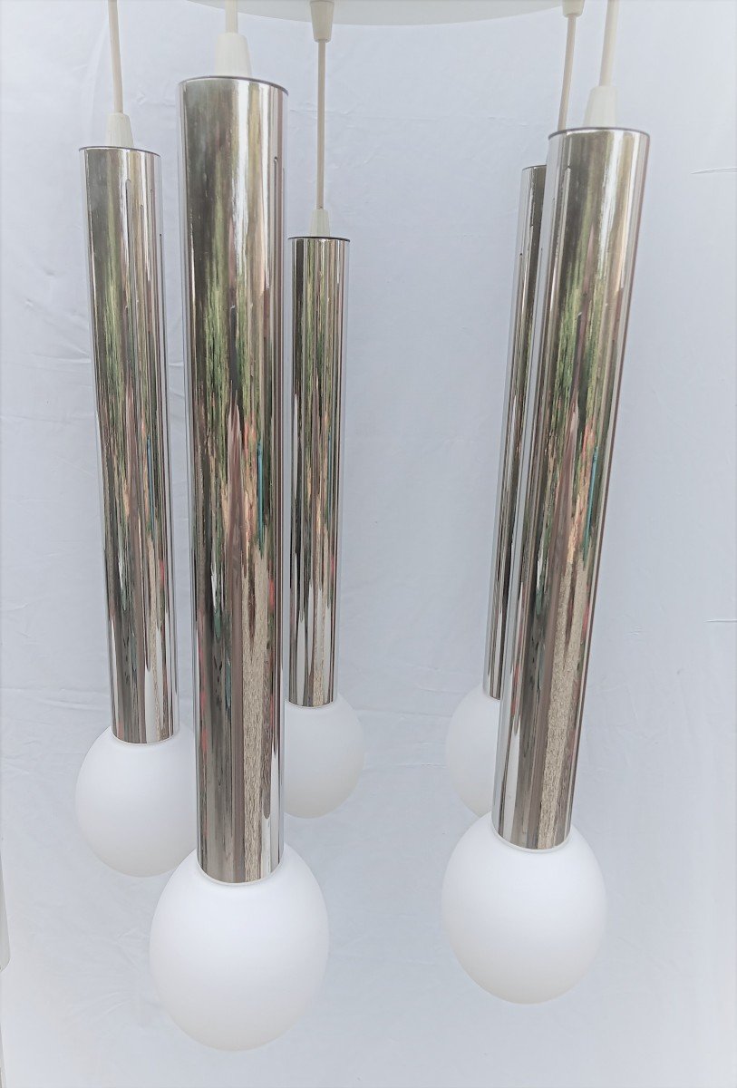Floor Lamp Chandelier Gaetano Sciolari Vintage 1960 1970-photo-5