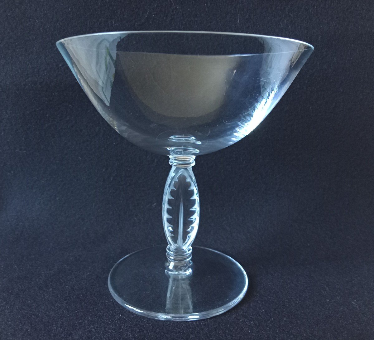Lalique France coupe champagne Fontainebleau en cristal-photo-2