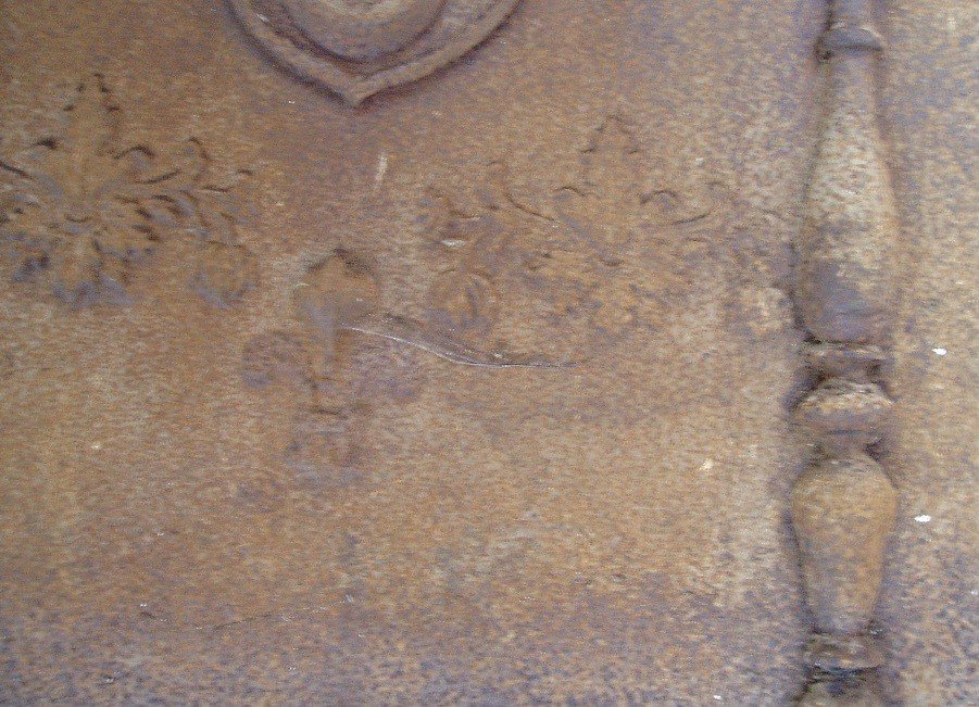 Large Fireback Dated 1731 With Companion Symbols And Fleur-de-lys-photo-4