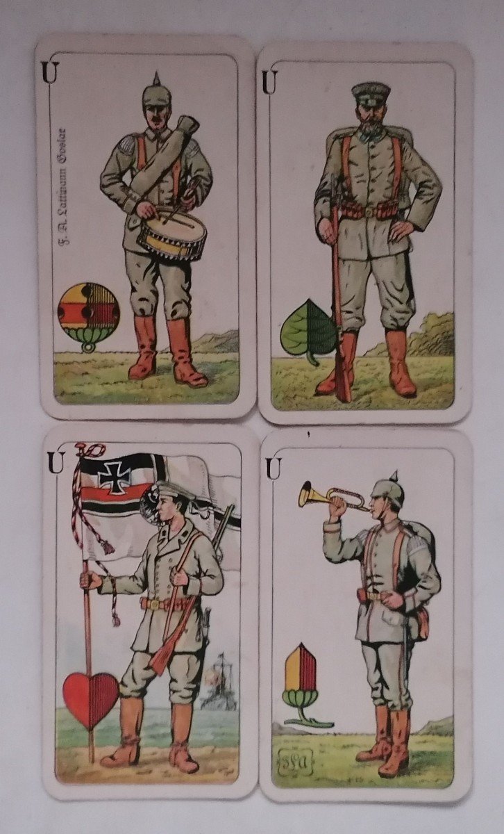 German Army Playing Card. Deutsche Heereskarte. German Army Playing Cards 14/18. Wwi-photo-4