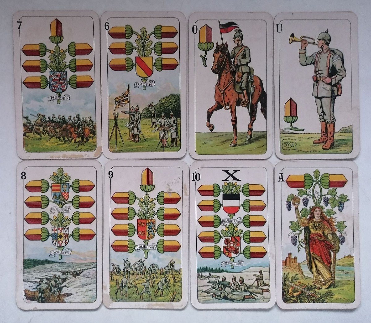 German Army Playing Card. Deutsche Heereskarte. German Army Playing Cards 14/18. Wwi-photo-5
