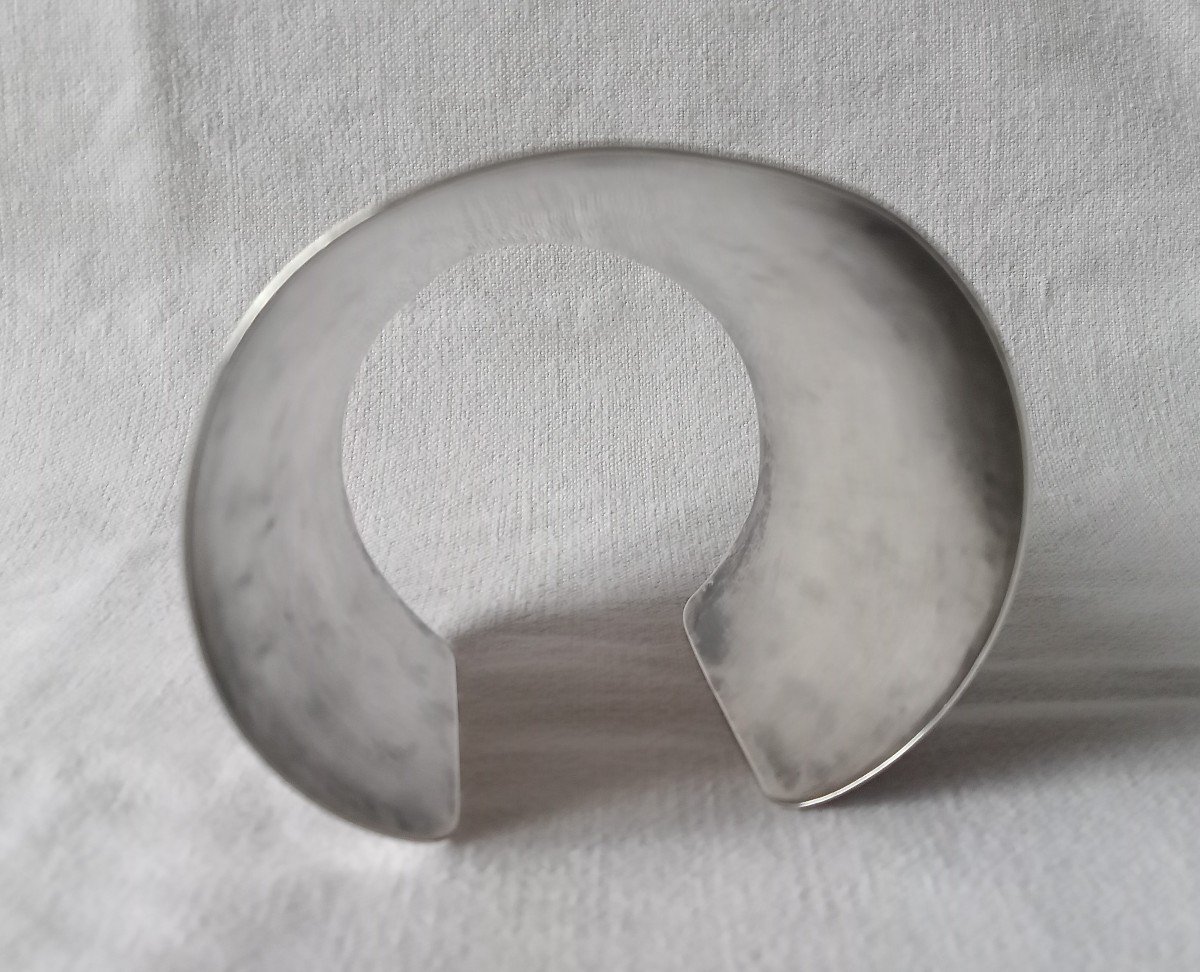 Solid Silver Indochina Cuff Bracelet -photo-6