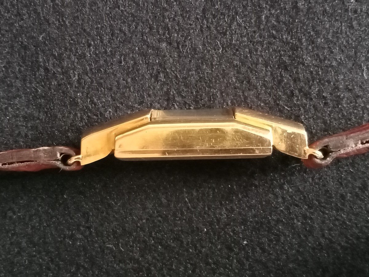 Montre tank Curtiss art déco or 18kt CIRCA  1930 à restaurer -photo-3