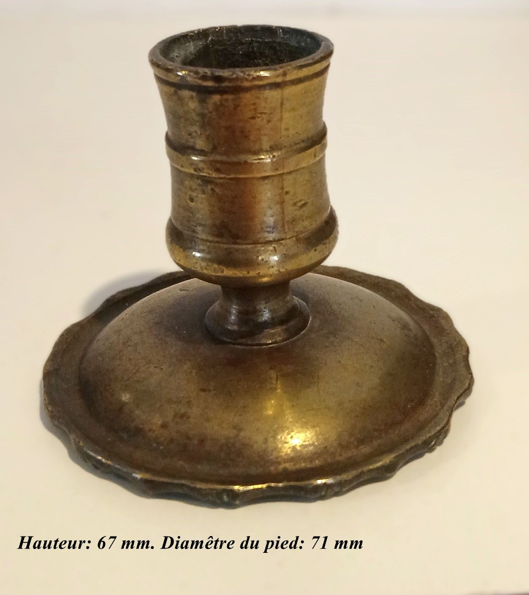 Travel Or Backgammon Candlestick. 18th Century -photo-2