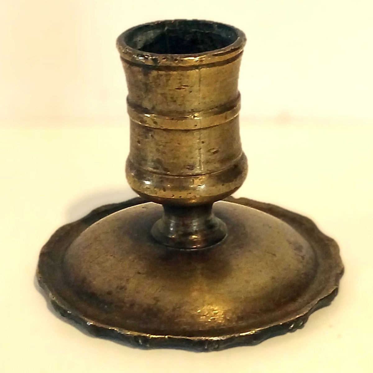 Travel Or Backgammon Candlestick. 18th Century 
