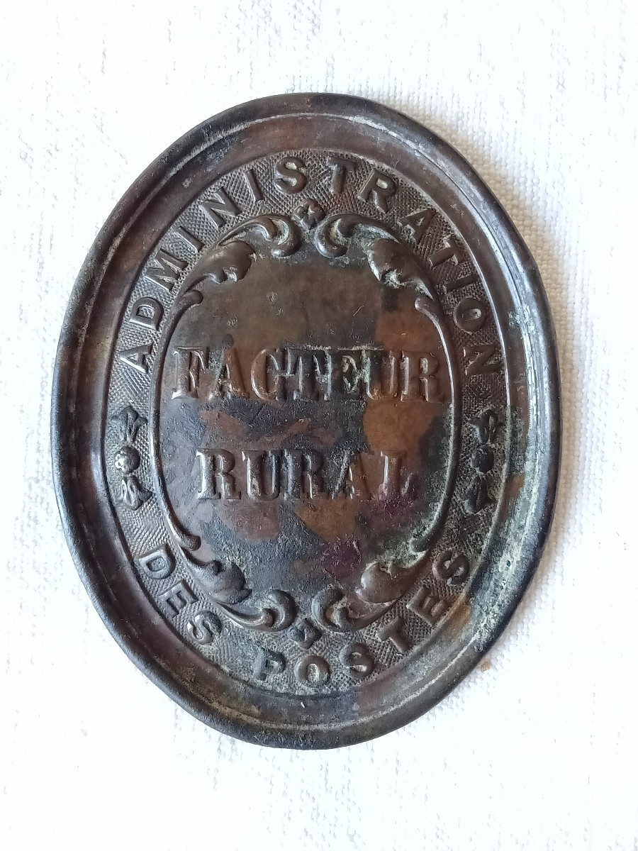 Job Plate Rural Postman Postal Administration Circa 1870