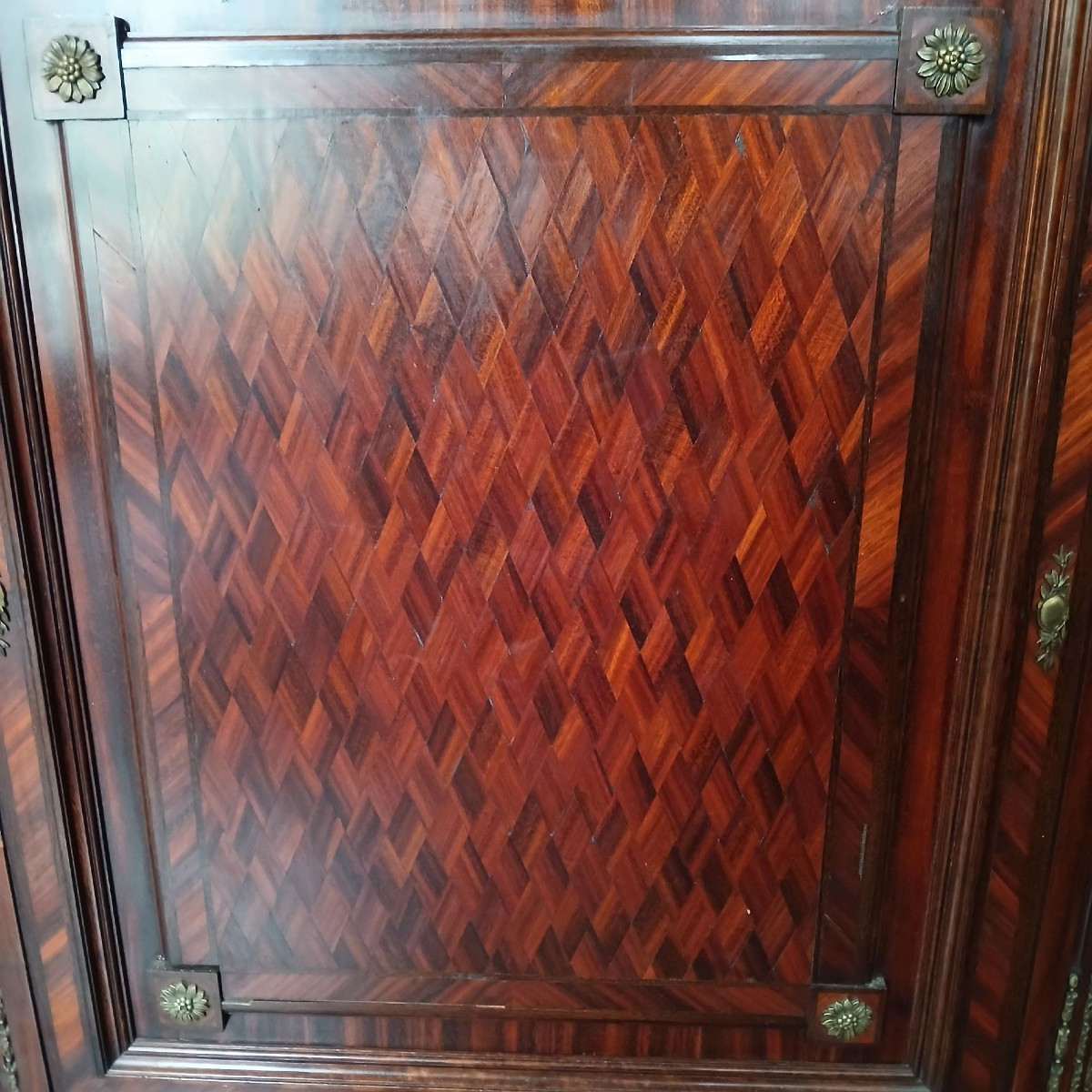 Petit meuble d'appui en marqueterie Napoléon III-photo-2