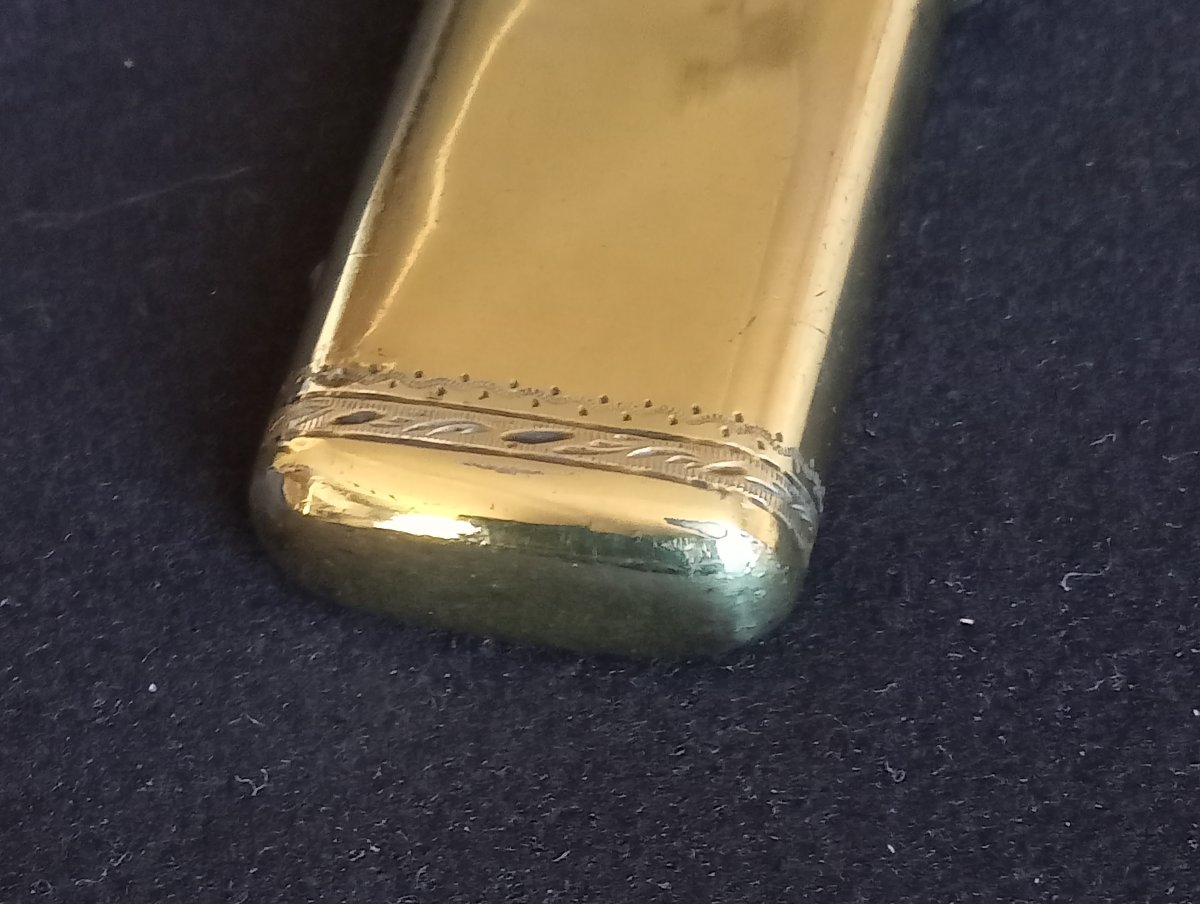 Nécessaire à saignée Charrière, argent massif vermeil et écaille. Poinçon tête de lièvre. -photo-1
