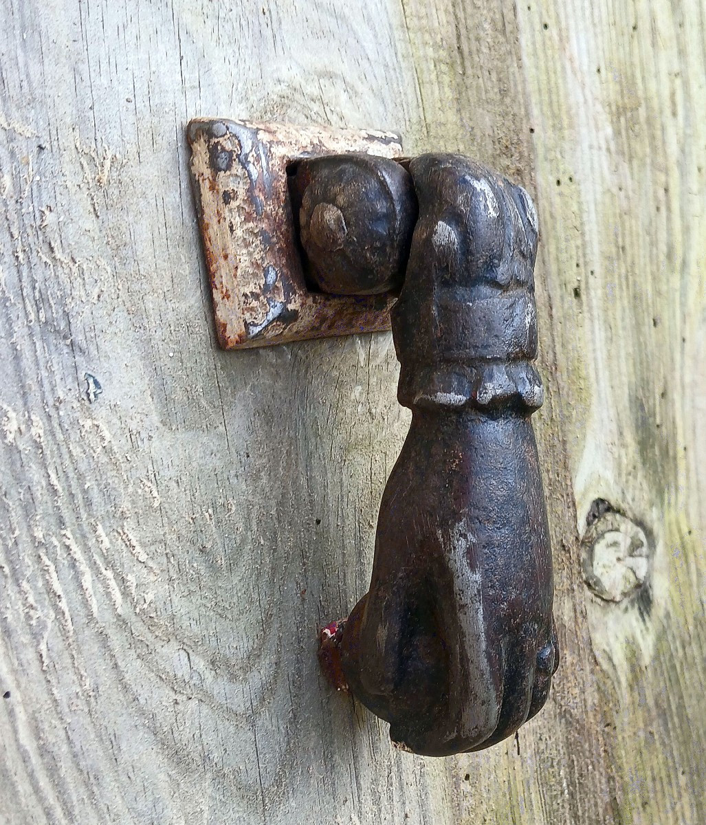 Cast Iron Door Knocker, 19th Century-photo-3