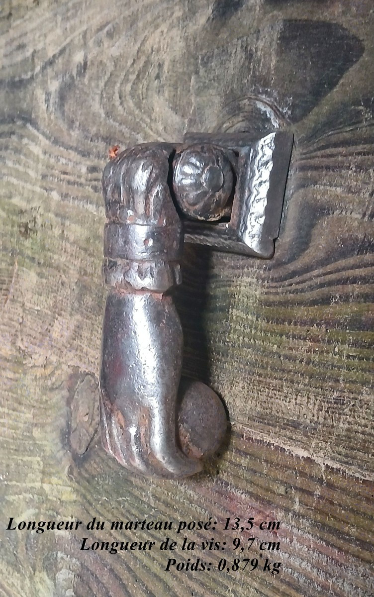 Cast Iron Door Knocker, 19th Century-photo-4