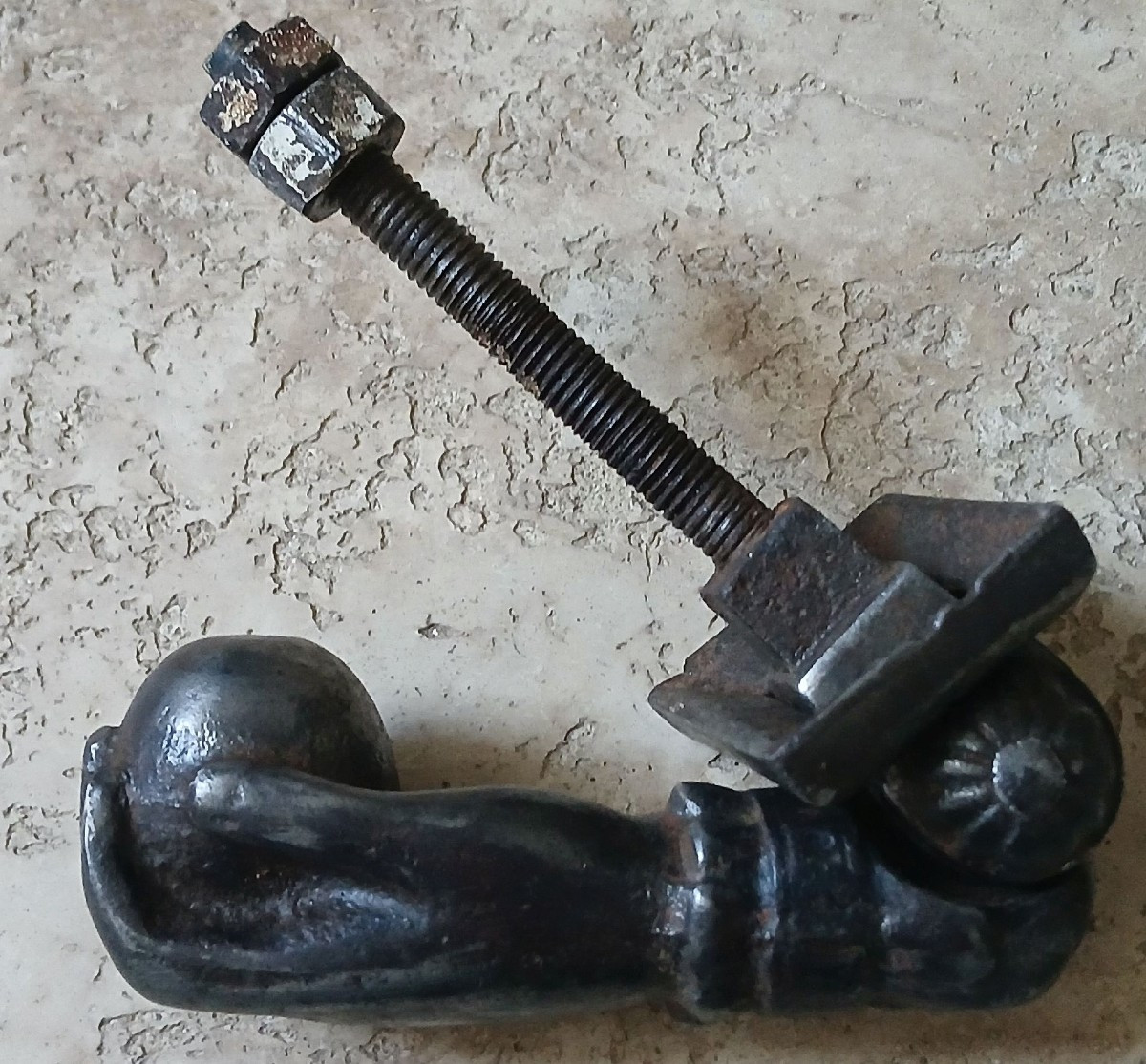 Cast Iron Door Knocker, 19th Century-photo-2