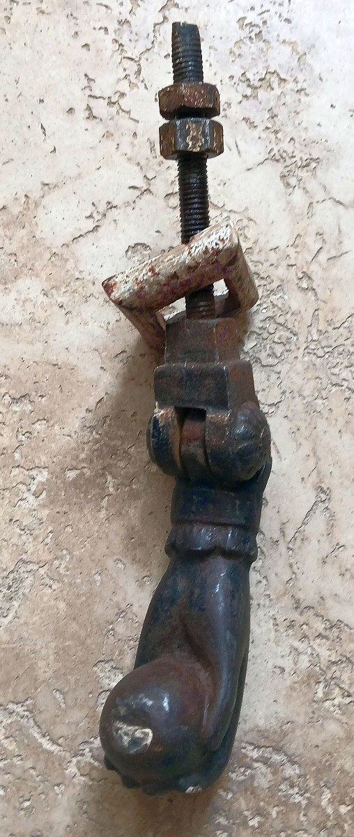 Cast Iron Door Knocker, 19th Century-photo-3