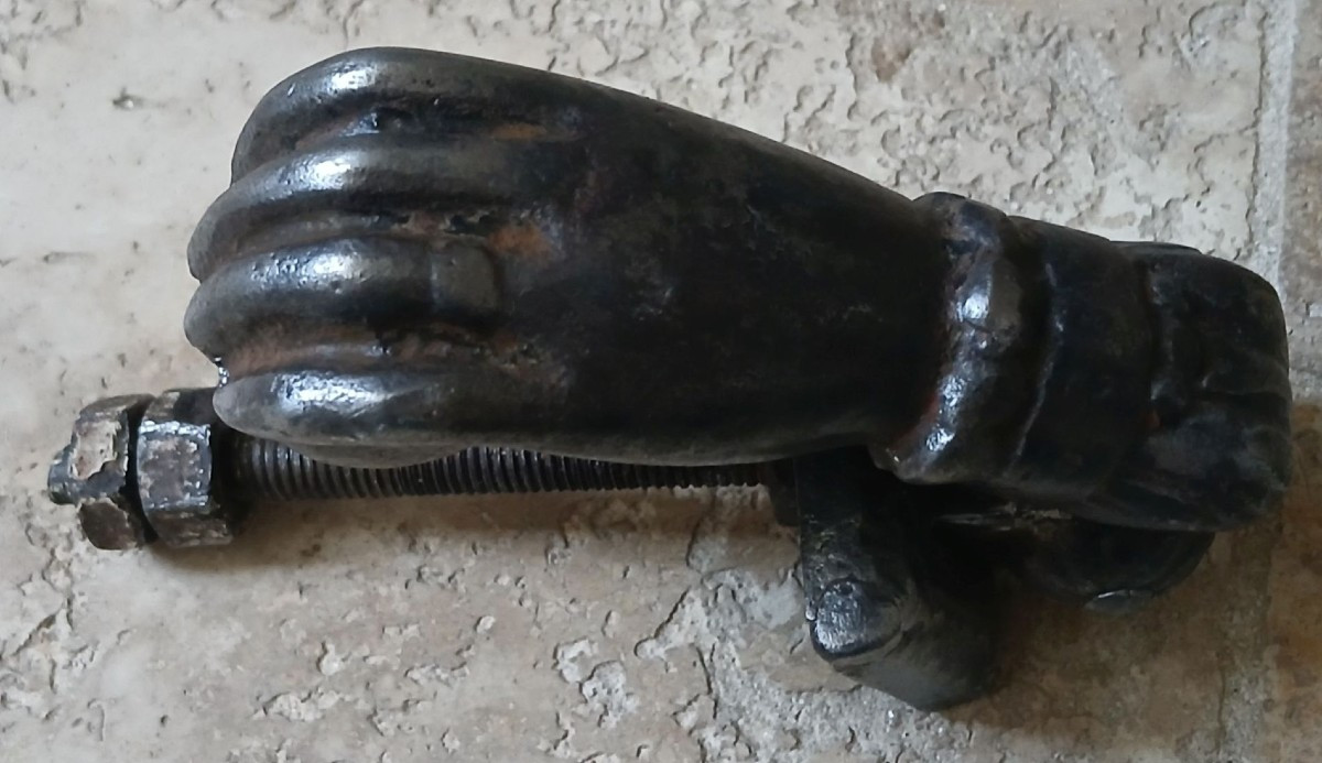 Cast Iron Door Knocker, 19th Century-photo-5