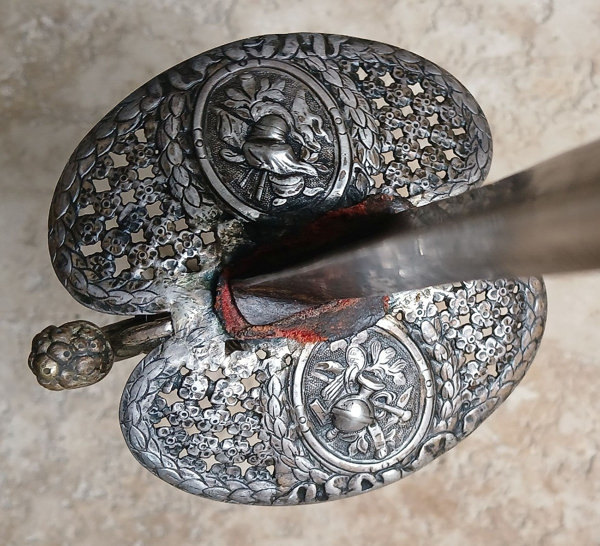 18th Century Silver-plated Iron City Sword.