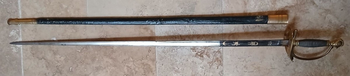 EPEE D' OFFICIER D' INFANTERIE ET DE CAVALERIE XVIII ème SIECLE modèle 1788-photo-2
