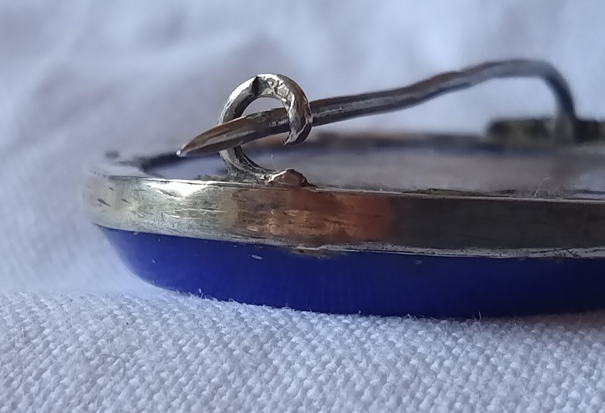 Broche micro mosaïque place Saint Pierre de Rome  XIX siècle micromosaïque-photo-1